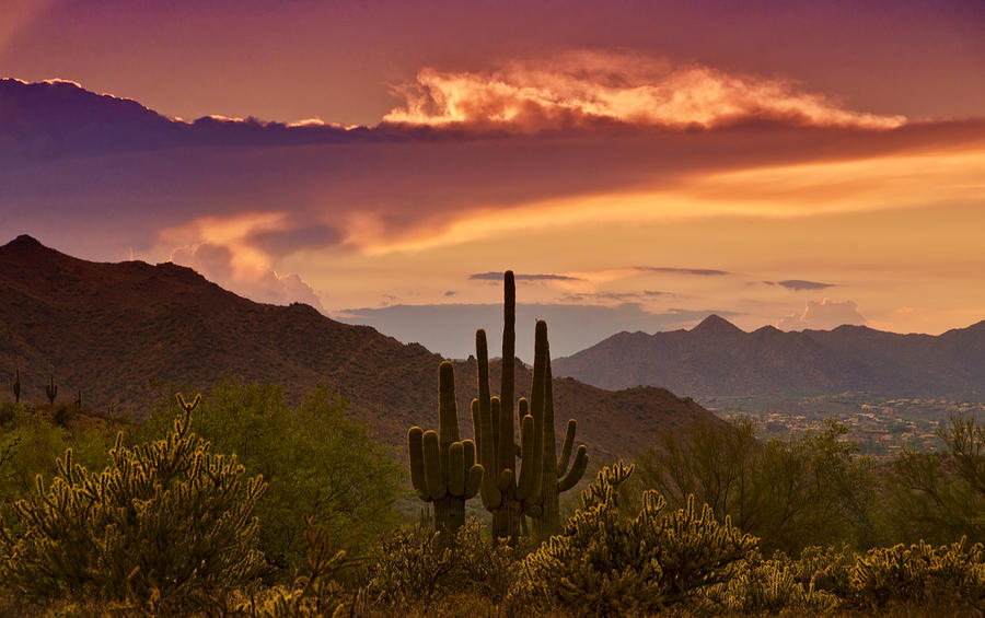 Sunset Photograph - Colorful Desert Skies  by Saija Lehtonen