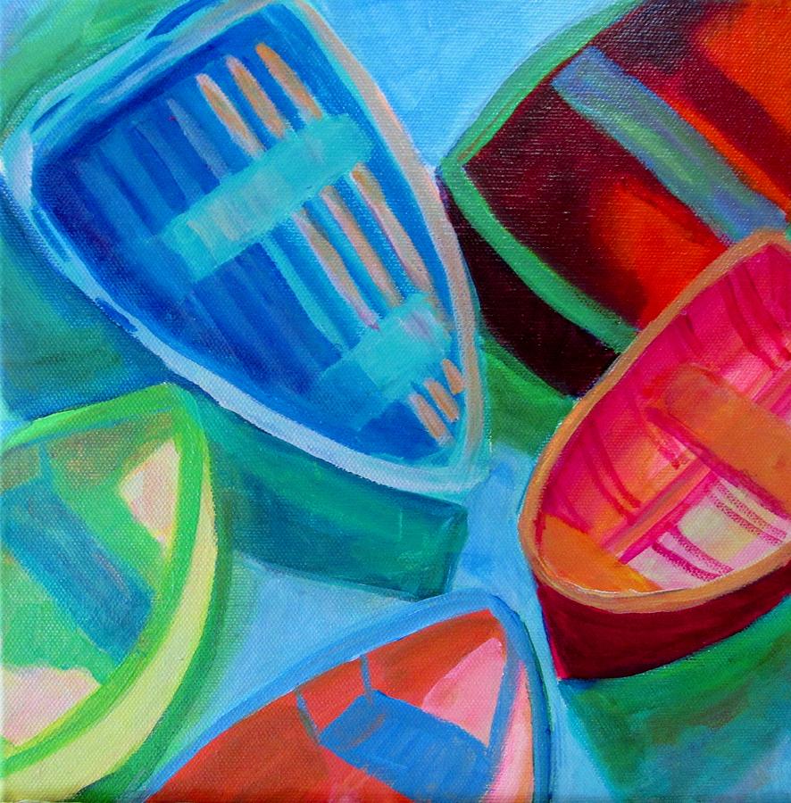 Colorful Dingy's Painting by Linda Emerson - Fine Art America