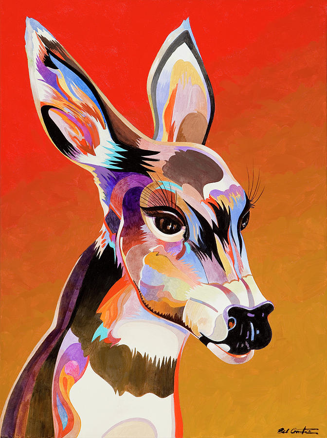 Colorful Doe Painting by Bob Coonts