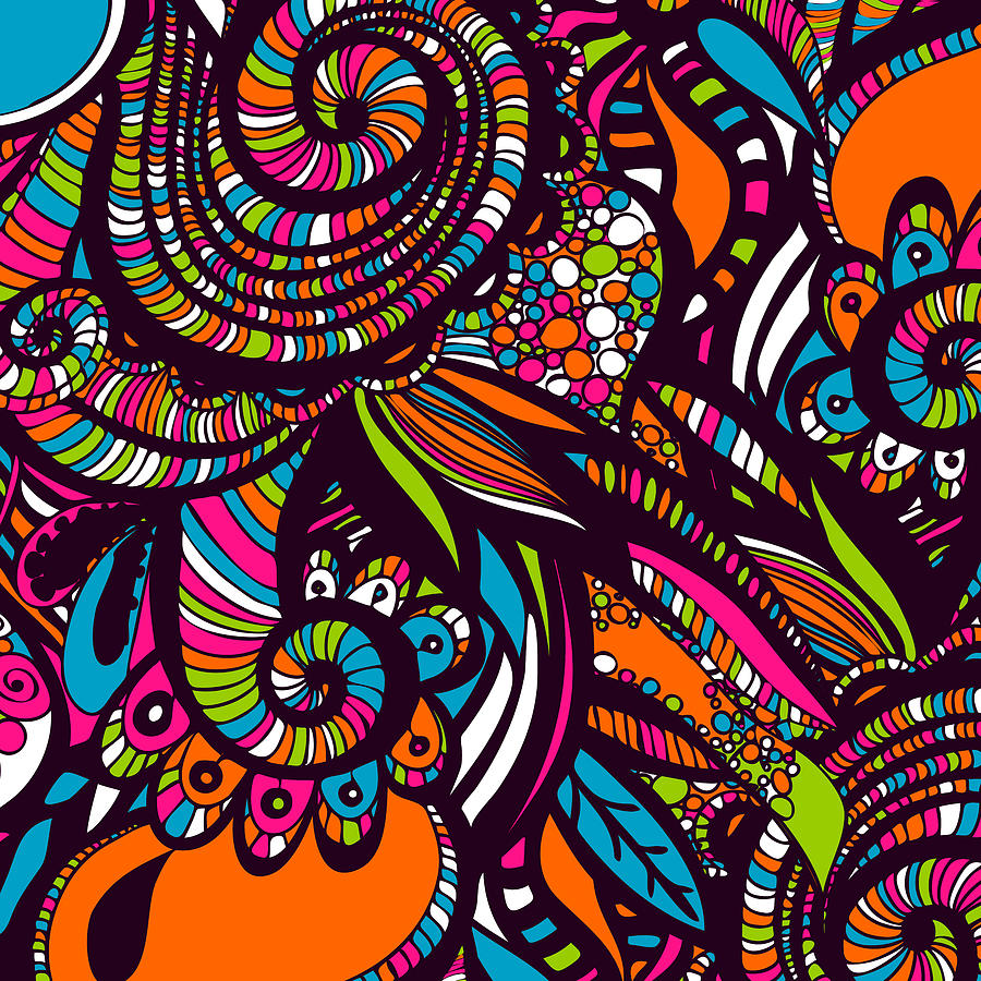  Colorful Doodle Art Digital Art by Cross Version