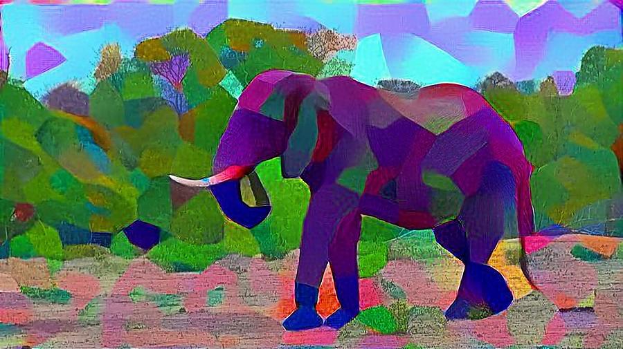 Colorful Elephant  Photograph by Gini Moore