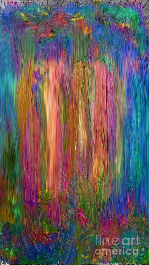Colorful Eucalyptus Trees Digital Art by Karen Nicholson