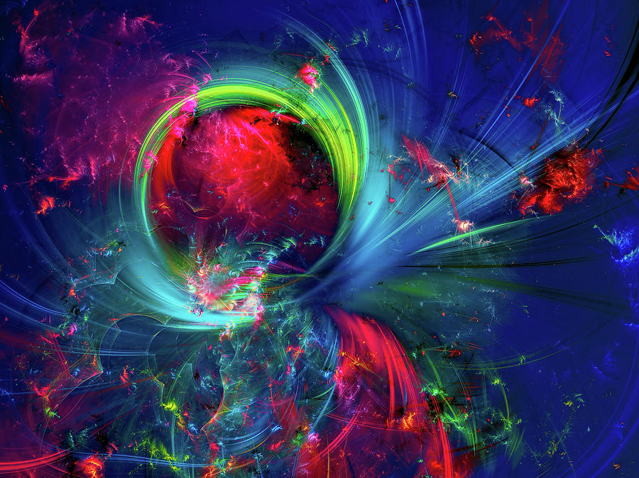 Colorful Explosion Digital Art by Marfffa Art Pixels