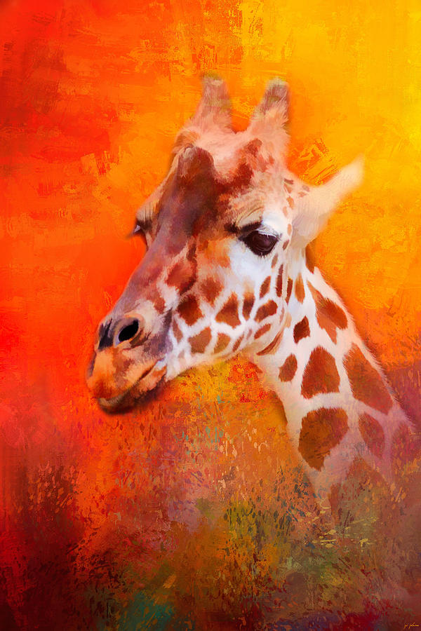 Abstract Photograph - Colorful Expressions Giraffe by Jai Johnson