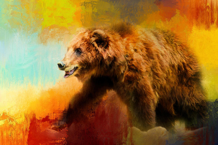 Colorful Expressions Grizzly Bear Photograph by Jai Johnson
