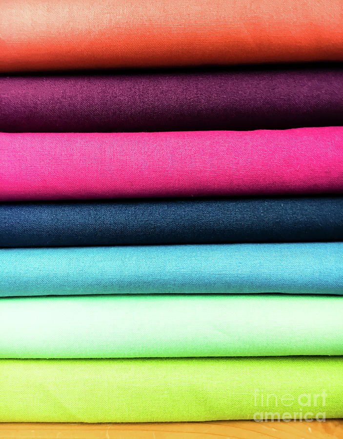 Colorful fabrics selection Photograph by Tom Gowanlock