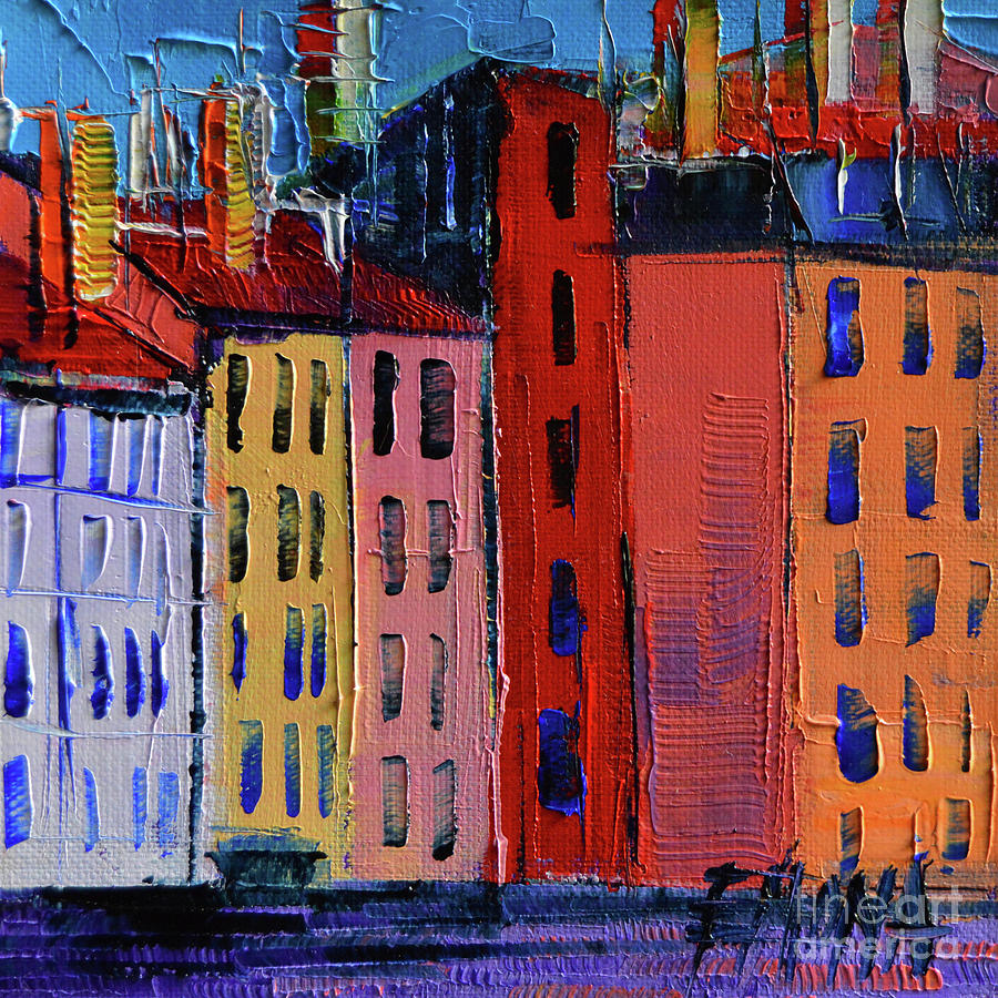 Colorful Facades Painting by Mona Edulesco