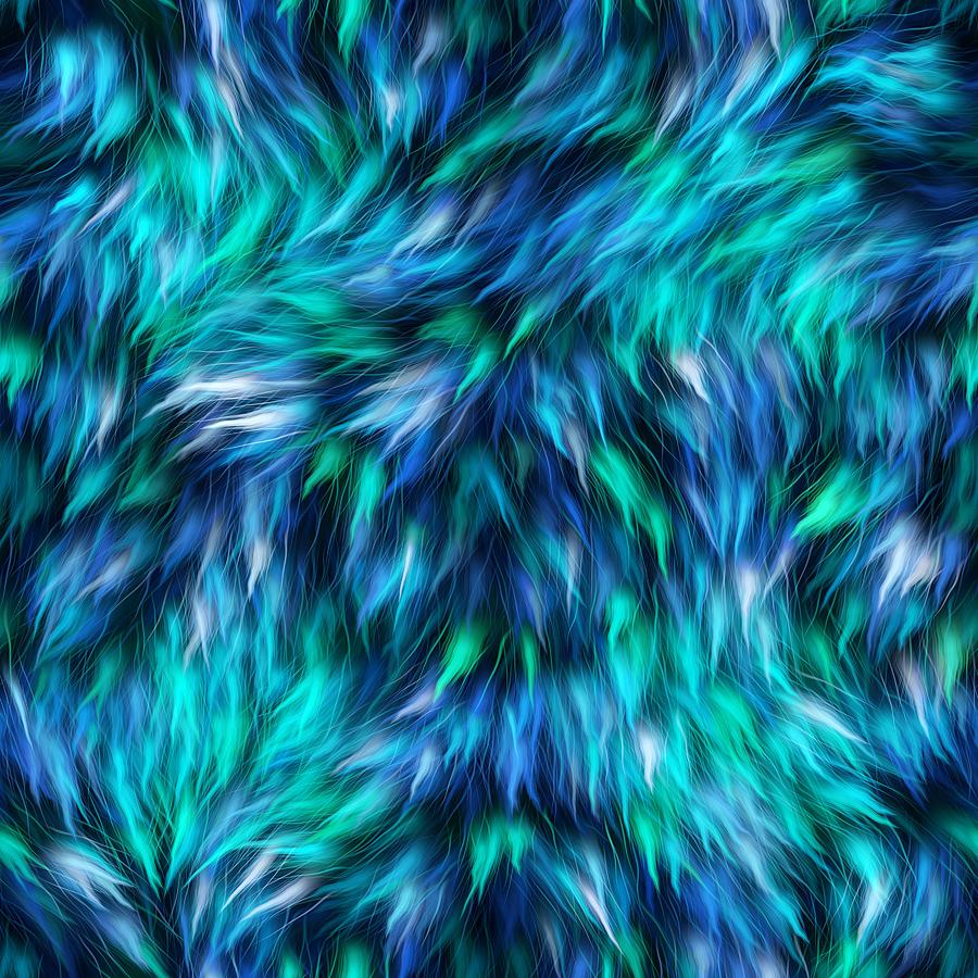 Colorful Faux Fur Abstract 1_0011_Square Digital Art by RiaL Treasures ...