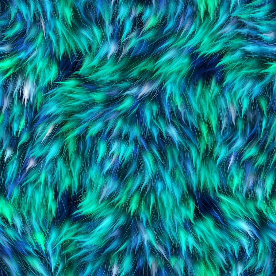 Colorful Faux Fur Abstract 1_0018_Square Digital Art by RiaL Treasures ...