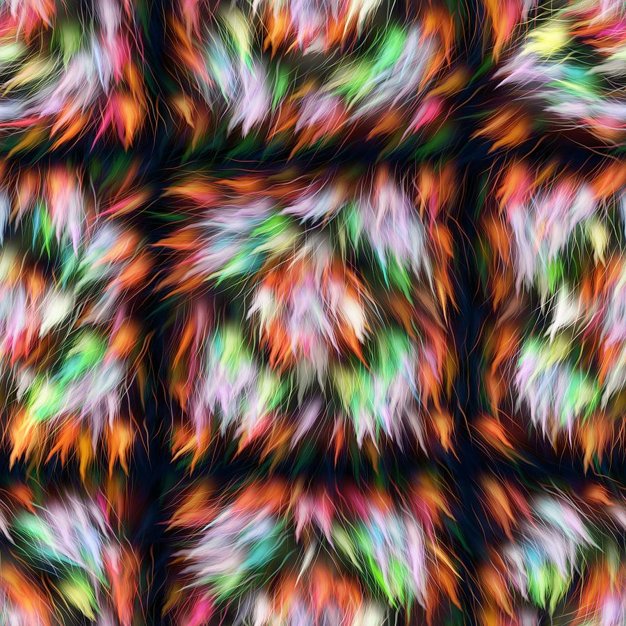 Colorful Faux Fur Abstract 4_0004_Square Digital Art by RiaL Treasures ...