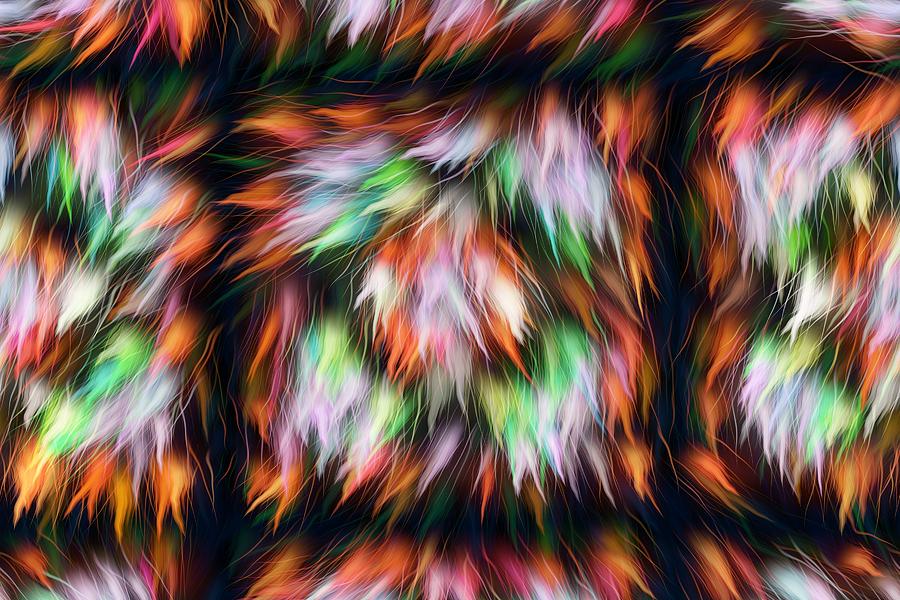 Colorful Faux Fur Abstract 4_0004_Rectangle Digital Art by RiaL ...