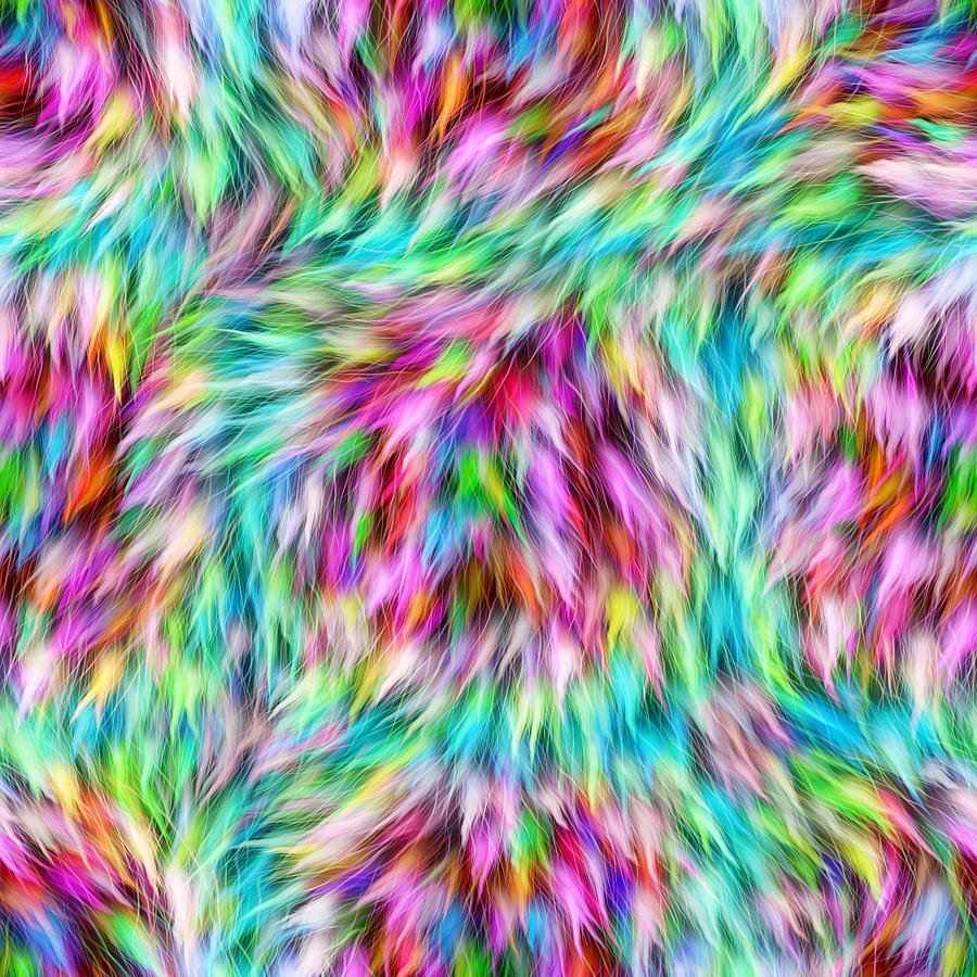 Colorful Faux Fur Abstract_4_0007_square Digital Art by RiaL Treasures ...