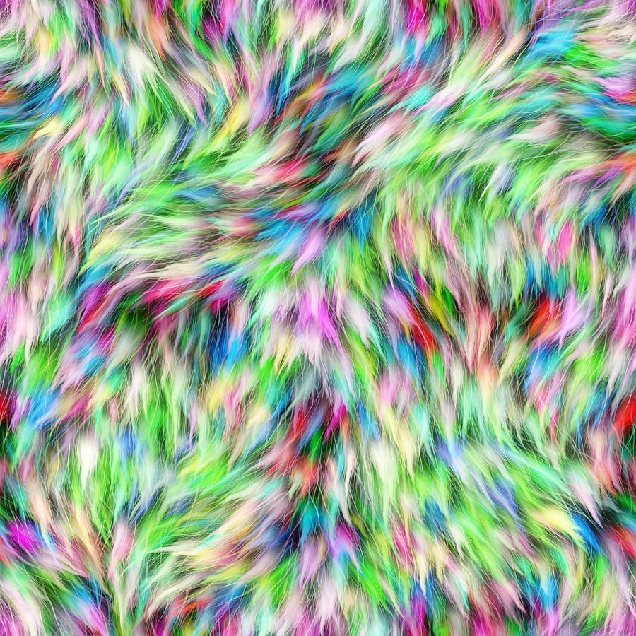 Colorful Faux Fur Abstract 4_0008_Square Digital Art by RiaL Treasures ...
