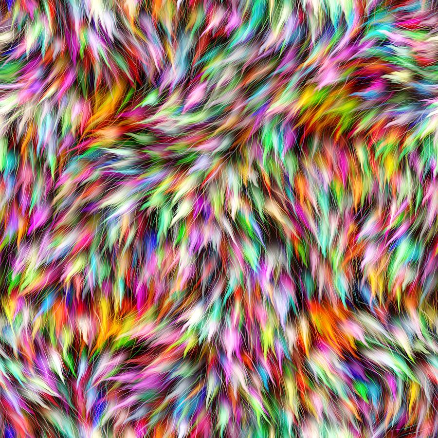 Colorful Faux Fur Abstract 4_0009_Square Digital Art by RiaL Treasures ...