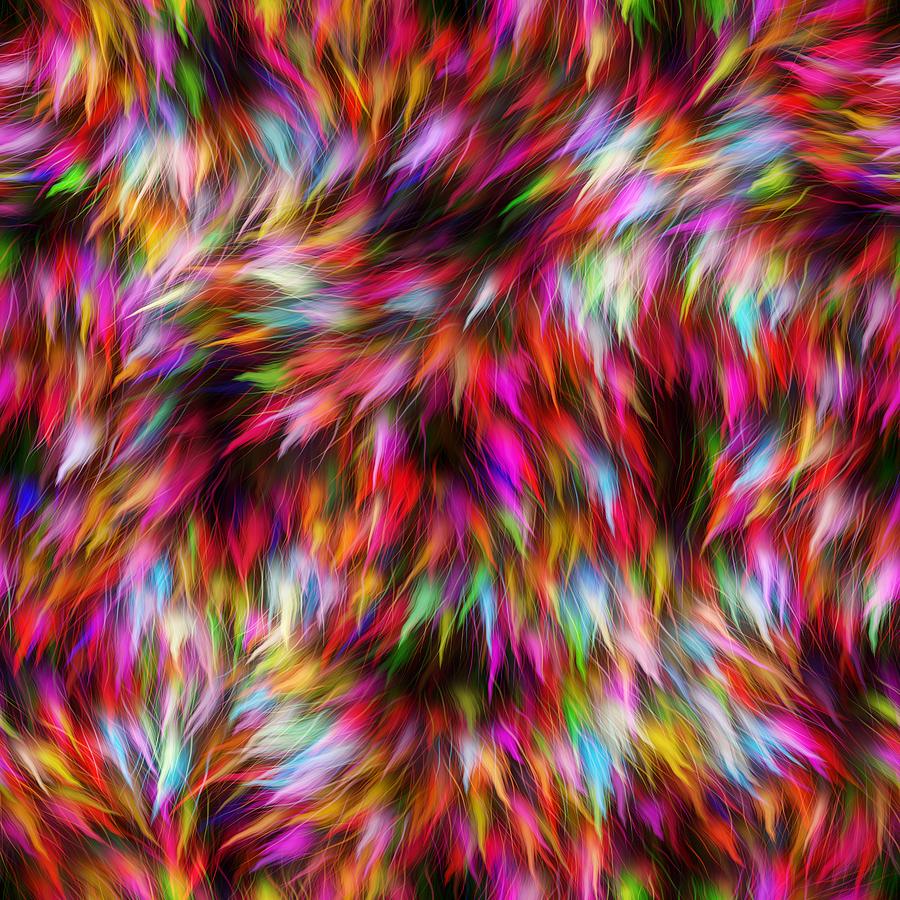 Colorful Faux Fur Abstract 4_0012_Square Digital Art by RiaL Treasures ...
