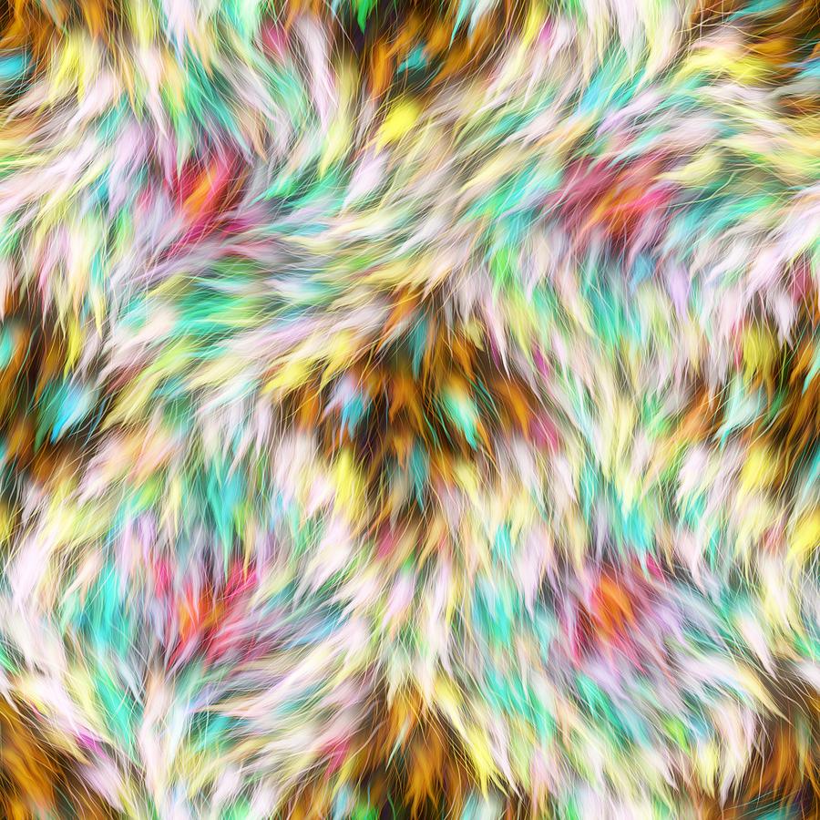 Colorful Faux Fur Abstract 4_0014_Square Digital Art by RiaL Treasures ...