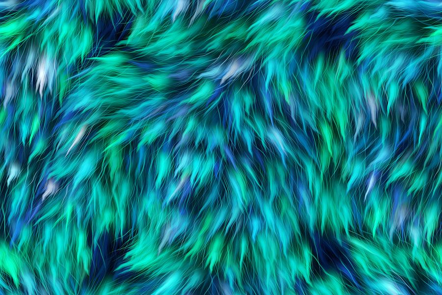 Colorful Faux Fur Abstract 4_0018_Rectangl1 Digital Art by RiaL ...