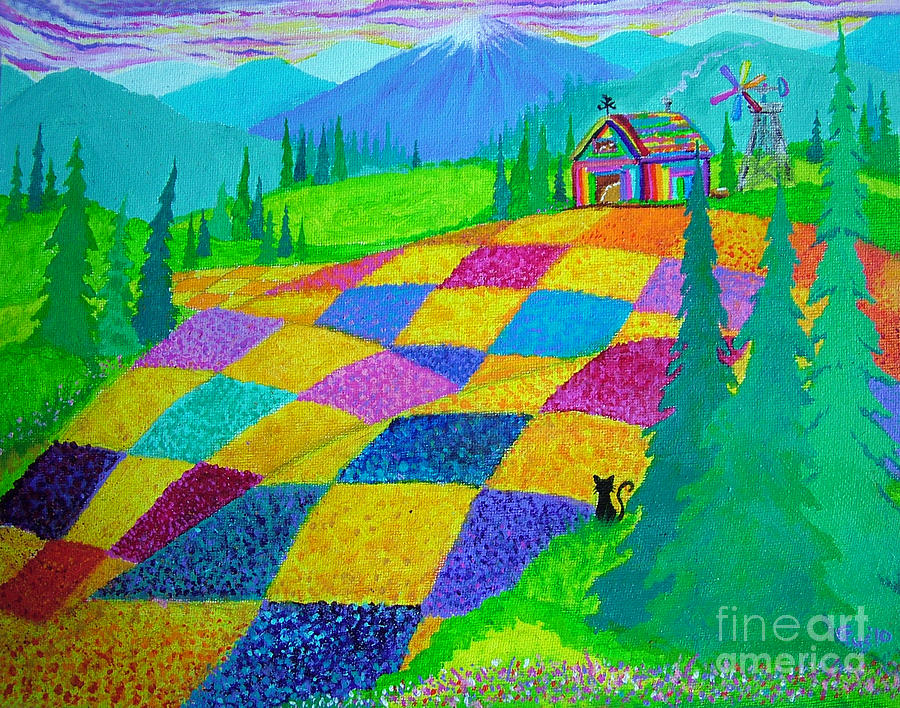 Colorful Fields Painting
