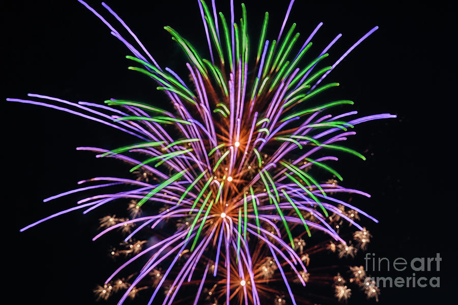 Abstract Photograph - Colorful Fireworks by Robert Bales
