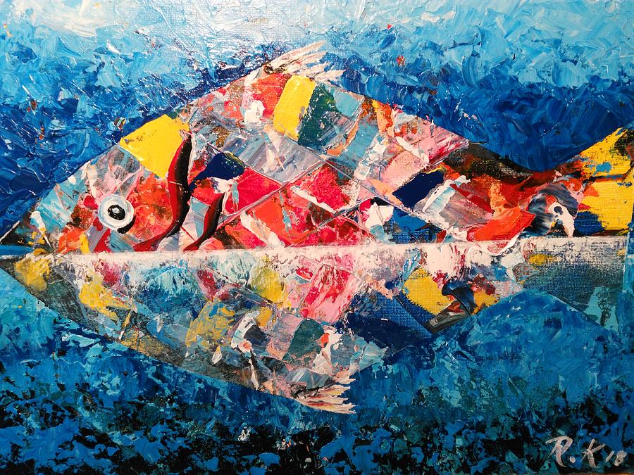 Colorful fish Painting by Ray Khalife