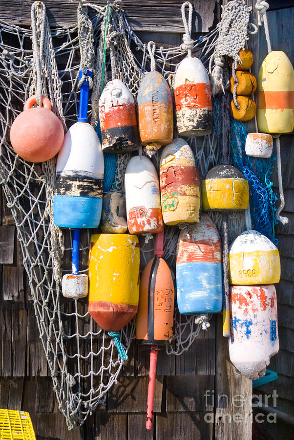 Colorful Fishing Buoys Photograph by Anthony Totah