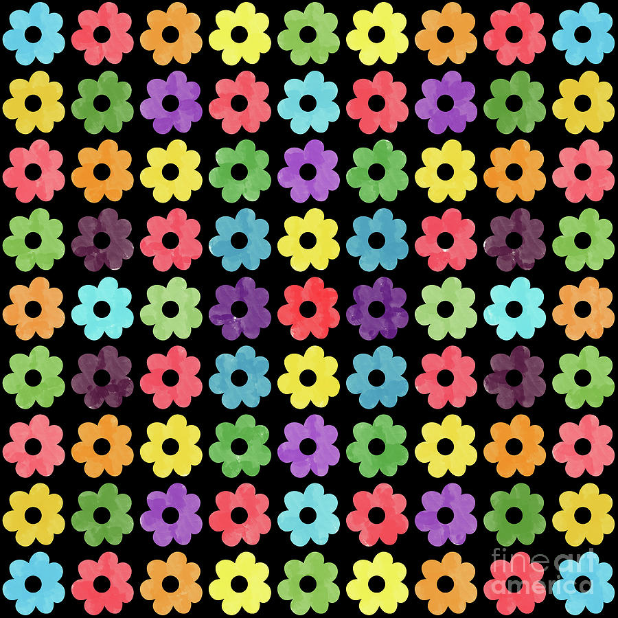 Colorful Floral Pattern II Digital Art