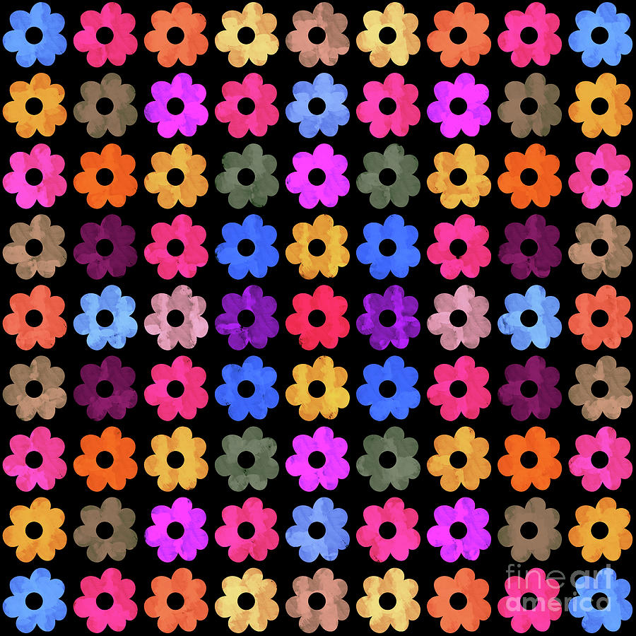 Colorful  Floral Pattern Iv Digital Art