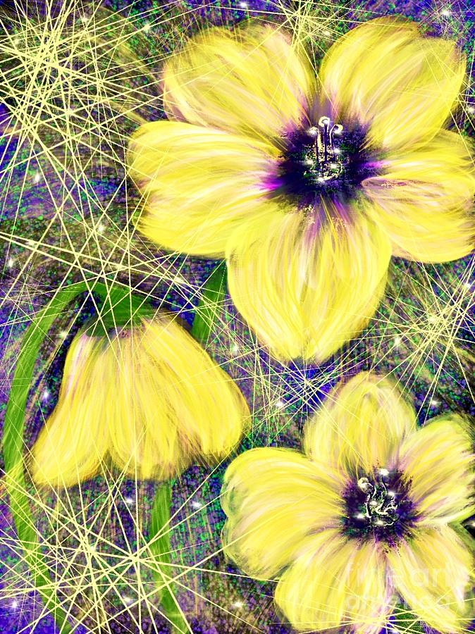 Colorful Flowers in the Peaceful Realms Digital Art by Lauries Intuitive