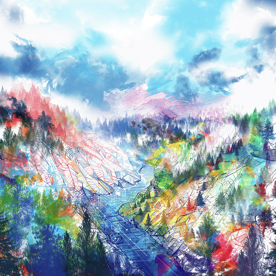 Colorful Forest 5 Painting