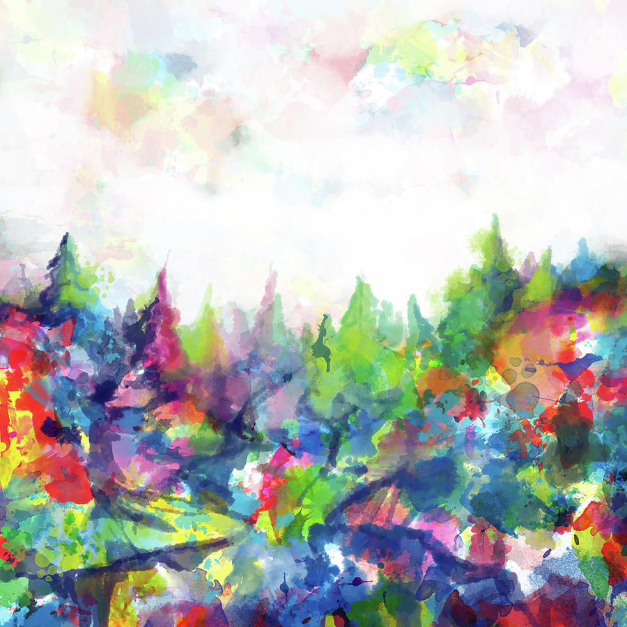 Colorful Forest Painting by Bekim M