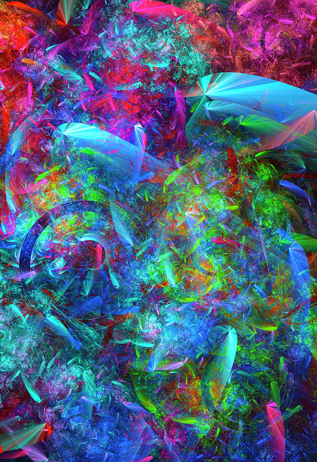 Colorful fractal chaos pattern Digital Art by Matthias Hauser