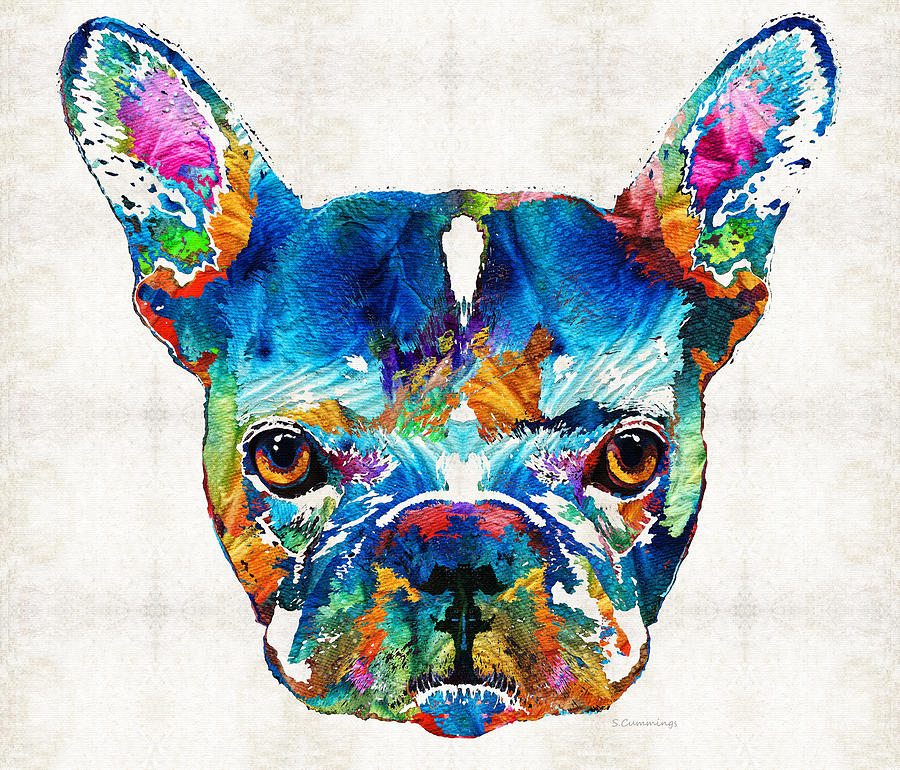 French Bulldog Painting - Colorful French Bulldog Dog Art By Sharon Cummings by Sharon Cummings