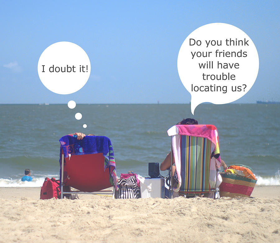 Beach Humor Colorful Friends Photograph by Suzanne Powers