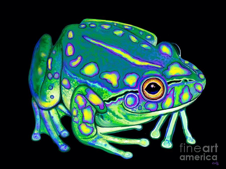 Colorful Froggy 2 Painting by Nick Gustafson