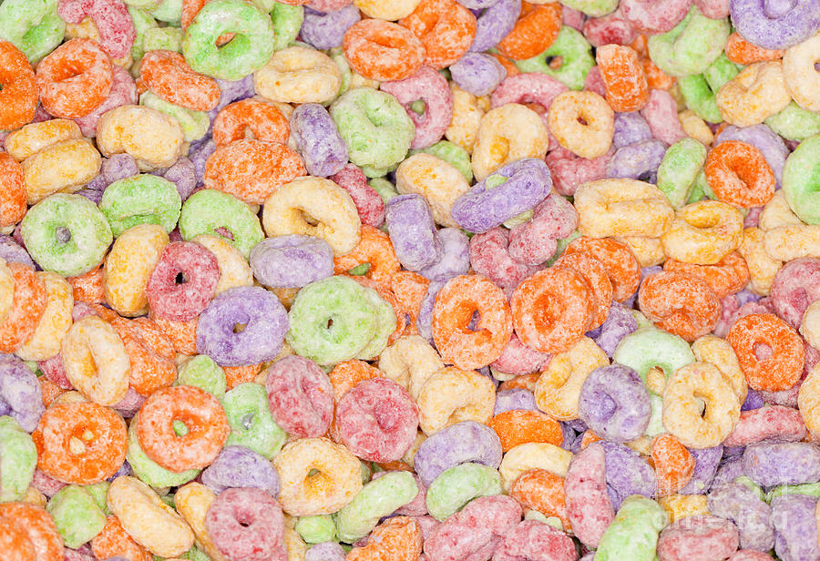 Colorful Fruity Cereal Photograph by Anthony Totah