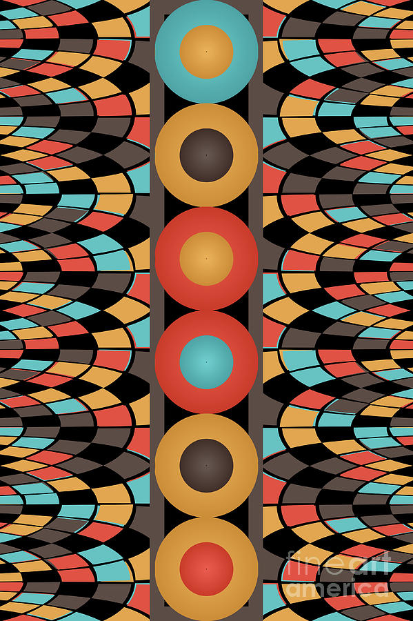Ball Digital Art - Colorful geometric composition by Gaspar Avila