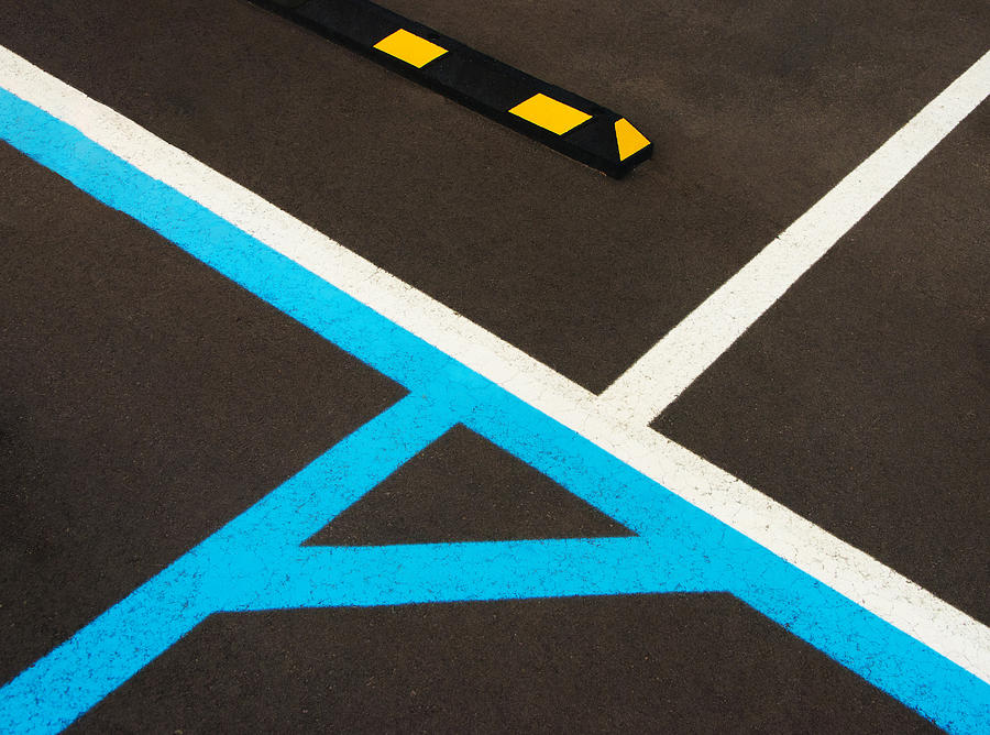Colorful Geometry In The Parking Lot Photograph by Gary Slawsky