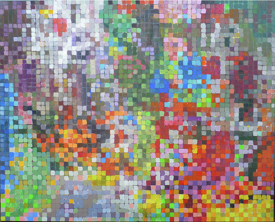 Colorful Grid Painting by Stan Chraminski