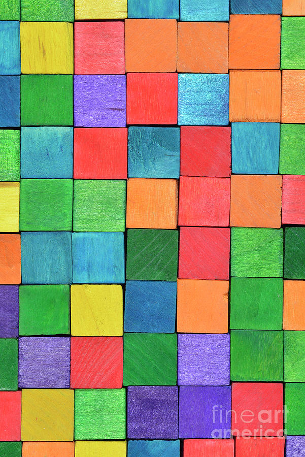 Colorful Handicraft Cubes Photograph