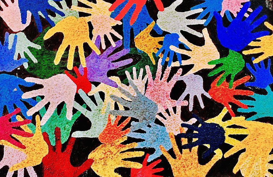 Colorful Hands Painting by Carol Tsiatsios
