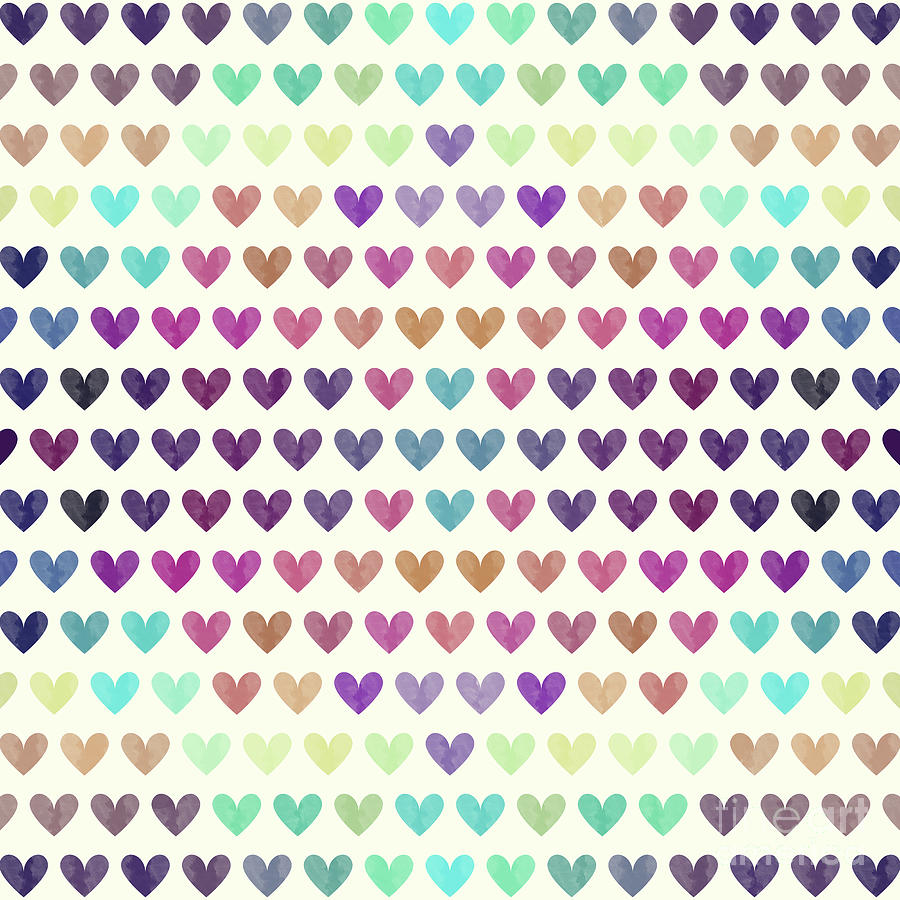 Colorful Hearts IIi Digital Art