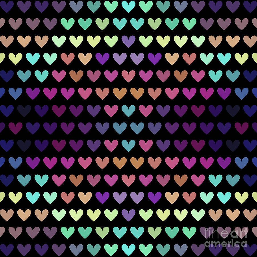 Colorful hearts IV Digital Art by Amir Faysal