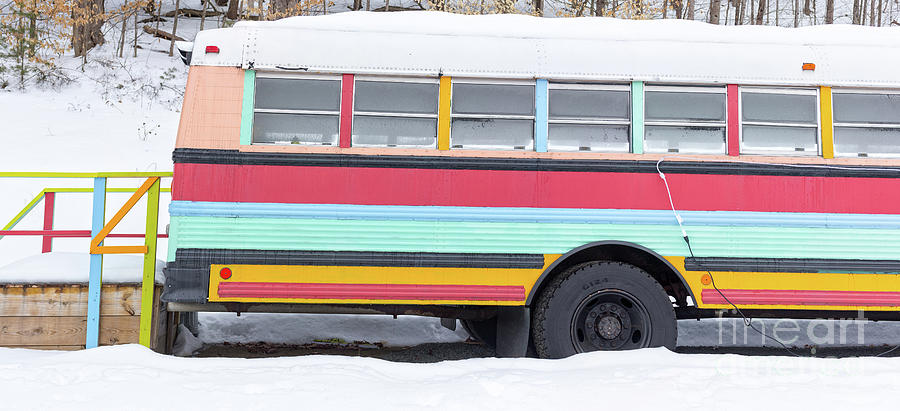 Colorful Hippy Bus Panorama  Photograph by Edward Fielding