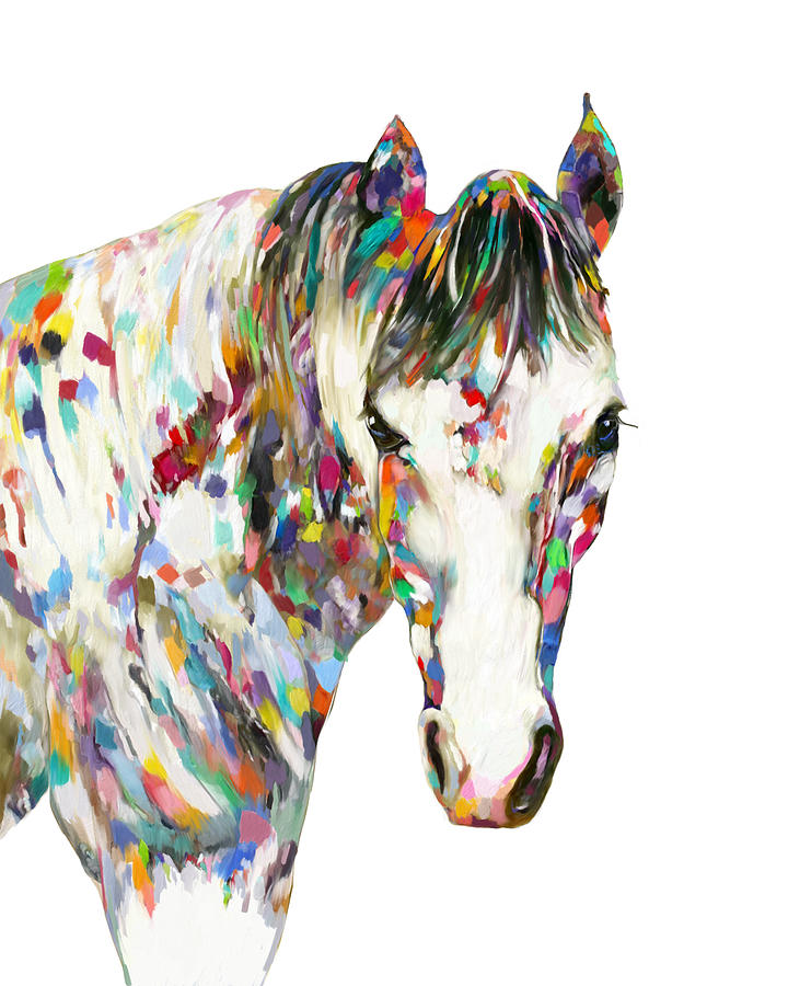 Colorful Horse Painting by Portraits By NC