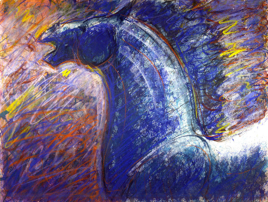Colorful horse Pastel by Nato  Gomes