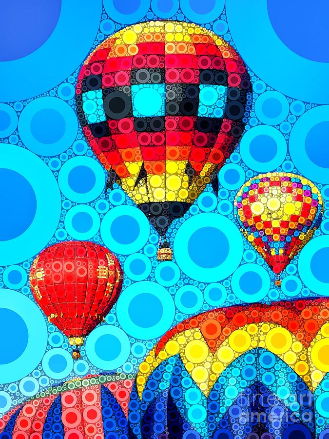 Colorful Hot Air Balloons Digital Art by Amy Cicconi