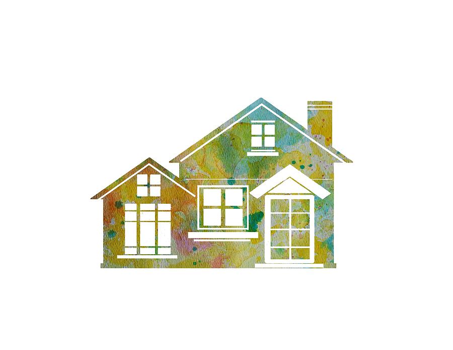 Colorful House T shirt Painting by Oiyee At Oystudio