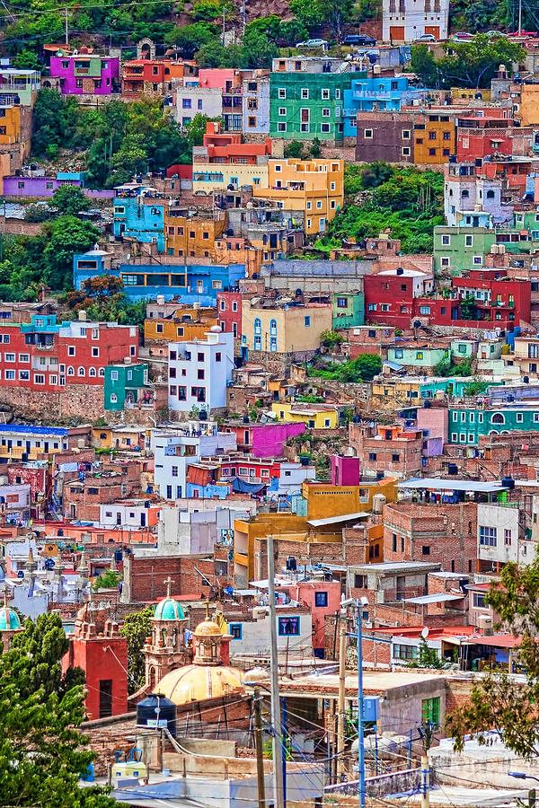 Colorful Houses In Guanajuato 2 Photograph by Tatiana Travelways - Pixels