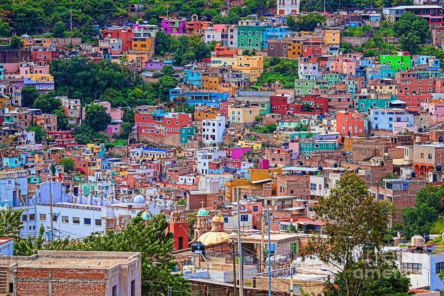Colorful houses in Guanajuato Photograph by Tatiana Travelways