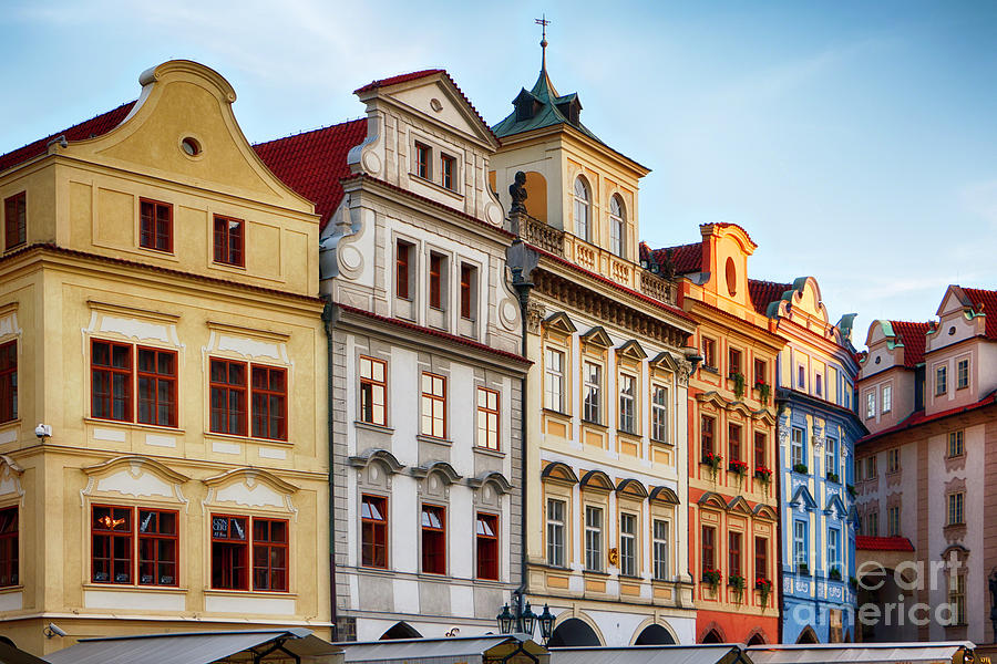 Colorful Houses On Old Town Square In Prague Photograph